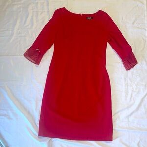 S.L. N Y Fashions of New York Red 3/4 Sleeve Dress/ 6P